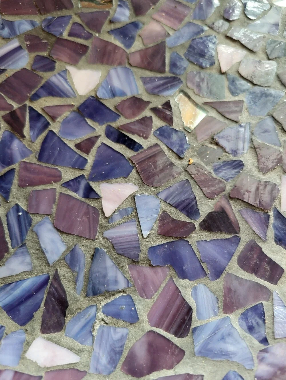 Handmade 13 Inch Mosaic Glass Charger Plate - Purple & Lavender
